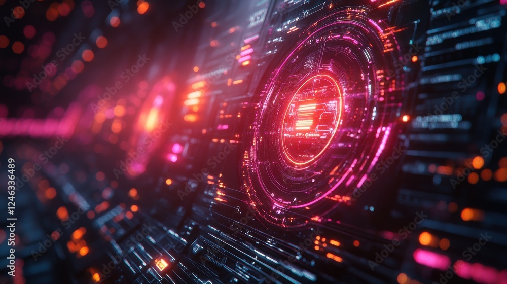 technology background with futuristic holographic interfaces technology background with futuristic holographic interfaces