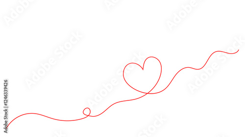 Heart with vibrant design in red representing passion with copy space