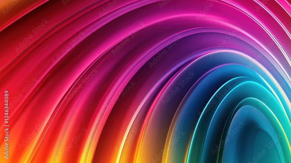 Fototapeta premium Abstract Colorful Curved Lines