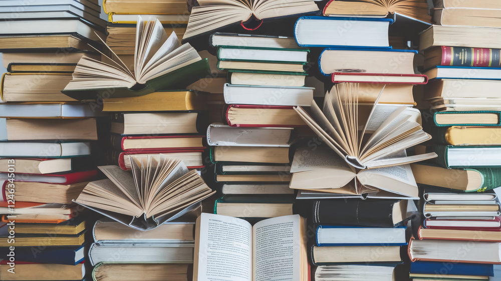 Obraz premium open books on the table