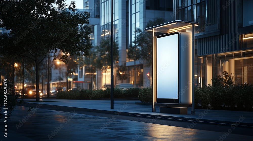 A modern citylight advertising display A modern citylight advertising display