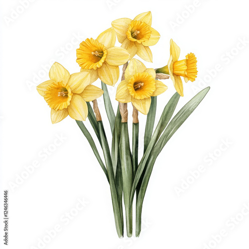 Wallpaper Mural Illustration painted boho style, yellow flowers convey joy Torontodigital.ca