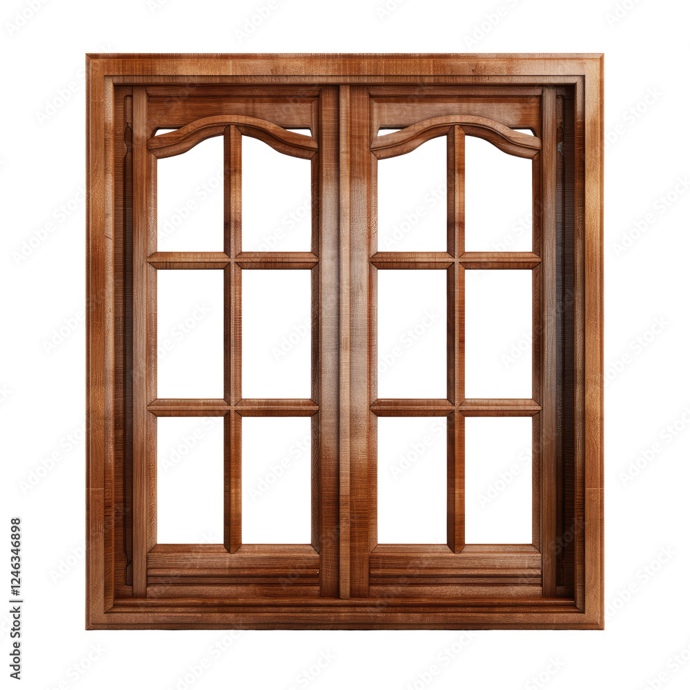 old wooden window frame isolated on transparent background Remove png, Clipping Path, pen tool old wooden window frame isolated on transparent background Remove png, Clipping Path, pen tool