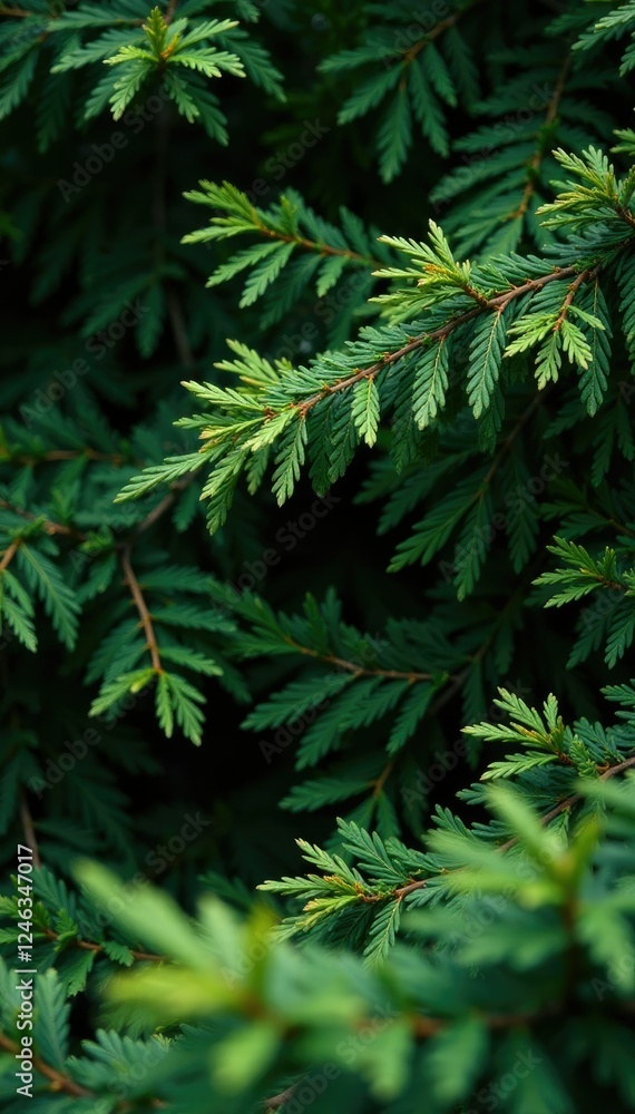 The gentle rustling of pine needles creates a soothing melody as the wind blows through the dense foliage in front of a majestic green wall, habitat, leaves, undergrowth The gentle rustling of pine needles creates a soothing melody as the wind blows through the dense foliage in front of a majestic green wall, habitat, leaves, undergrowth