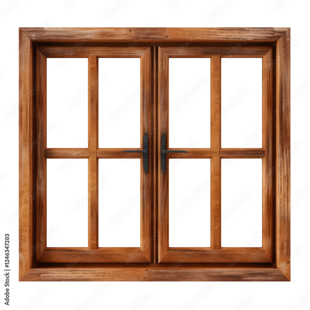 old wooden window frame isolated on transparent background Remove png, Clipping Path, pen tool old wooden window frame isolated on transparent background Remove png, Clipping Path, pen tool