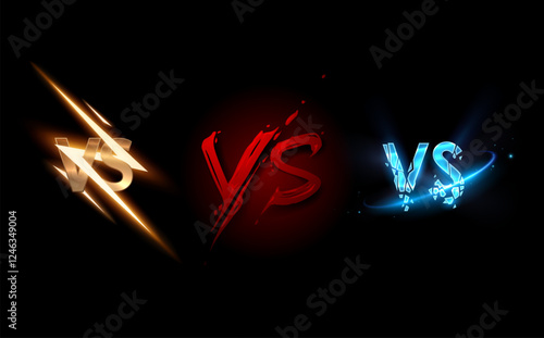 Versus logo set on black background