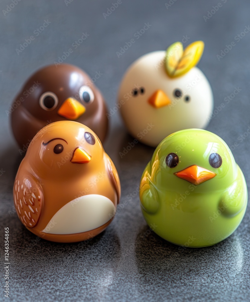 Three small birds perch on a table, accompanied by a butterfly resting above them, creating a serene and harmonious scene in nature. Three small birds perch on a table, accompanied by a butterfly resting above them, creating a serene and harmonious scene in nature.