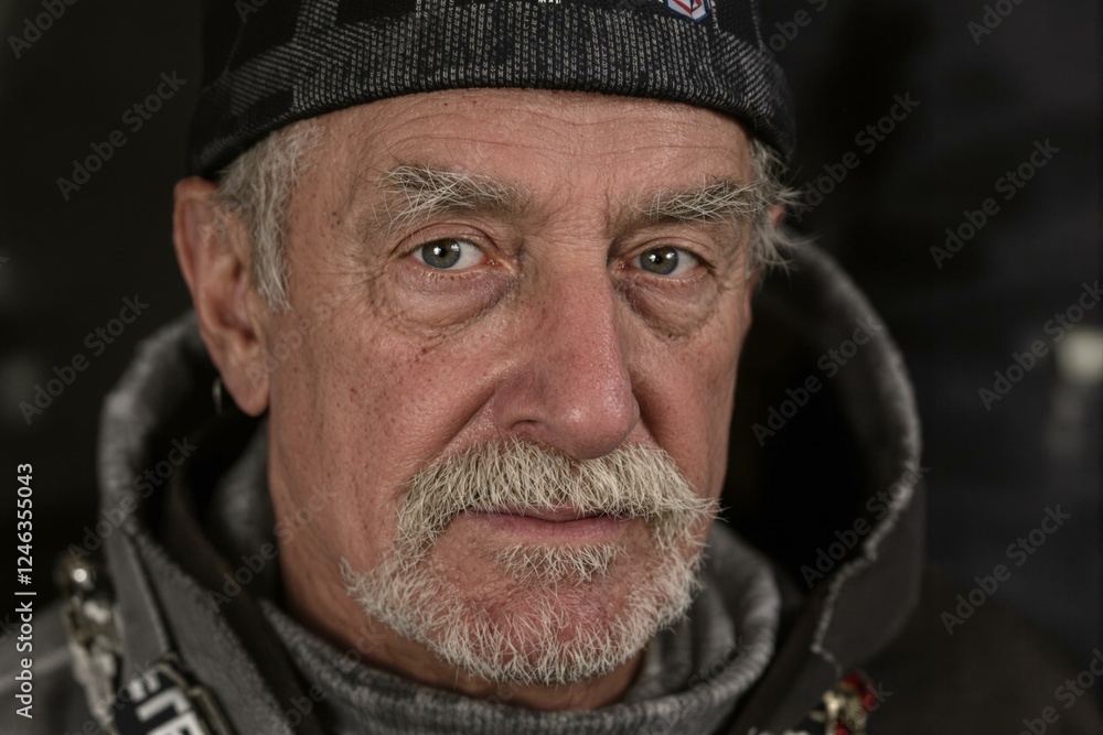Heroic Elderly Male Space Warrior Portrait Heroic Elderly Male Space Warrior Portrait