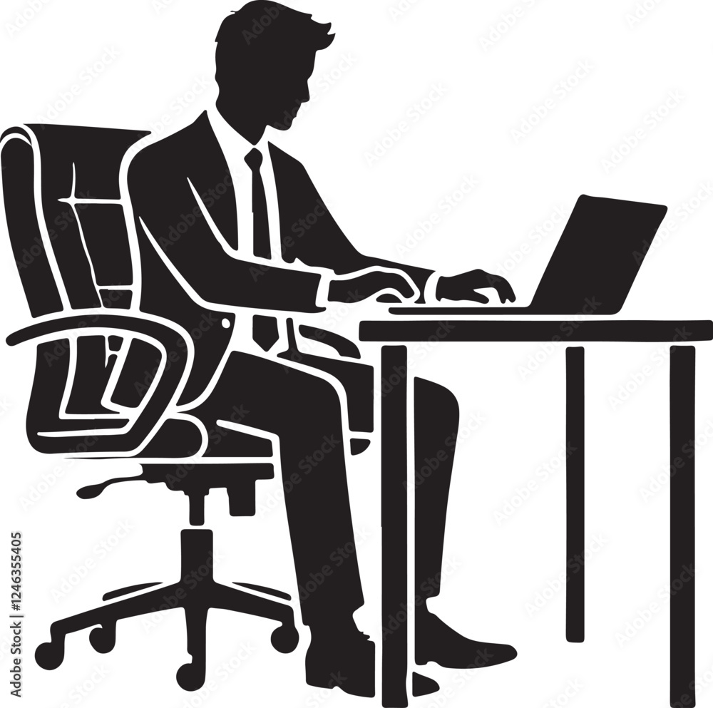 Fototapeta premium business man working on laptop