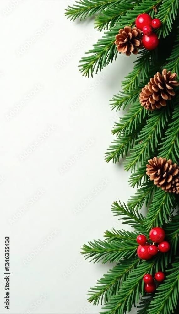 Garlands made of evergreen branches and pinecones, warm welcome, evergreen garland Garlands made of evergreen branches and pinecones, warm welcome, evergreen garland