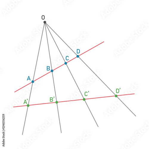Cross Ratio of Four Points in Geometry.
