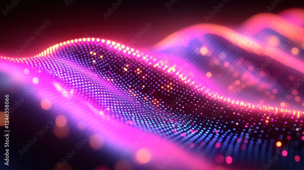 Pink Purple Data Wave Abstract Background Pink Purple Data Wave Abstract Background