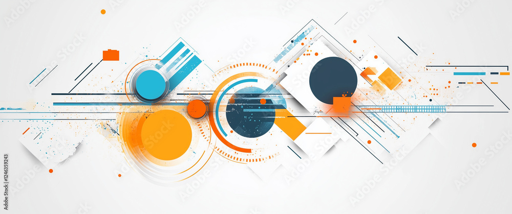 Obraz premium Modern Geometric Abstract Composition