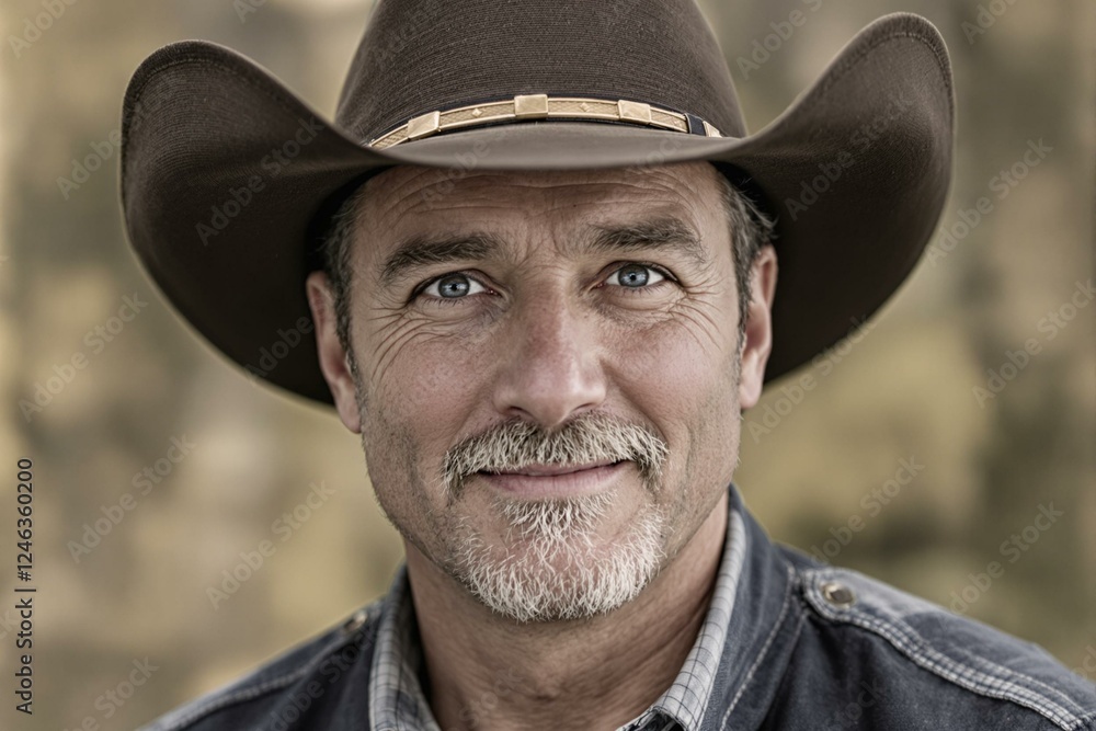 Rustic Cowboy Portrait in Western Attire Rustic Cowboy Portrait in Western Attire