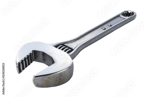 High-Quality Adjustable Wrench: Essential for Any Home Improvement Task Isolated on Transparent Background photo