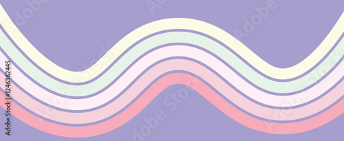 Abstract background of rainbow Wavy Line design pink shades. Vector pattern ready to use for cloth, textile.