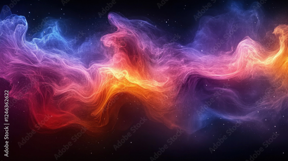 Abstract backgrounds with flowing, ethereal smoke patterns in vivid neon hues Abstract backgrounds with flowing, ethereal smoke patterns in vivid neon hues