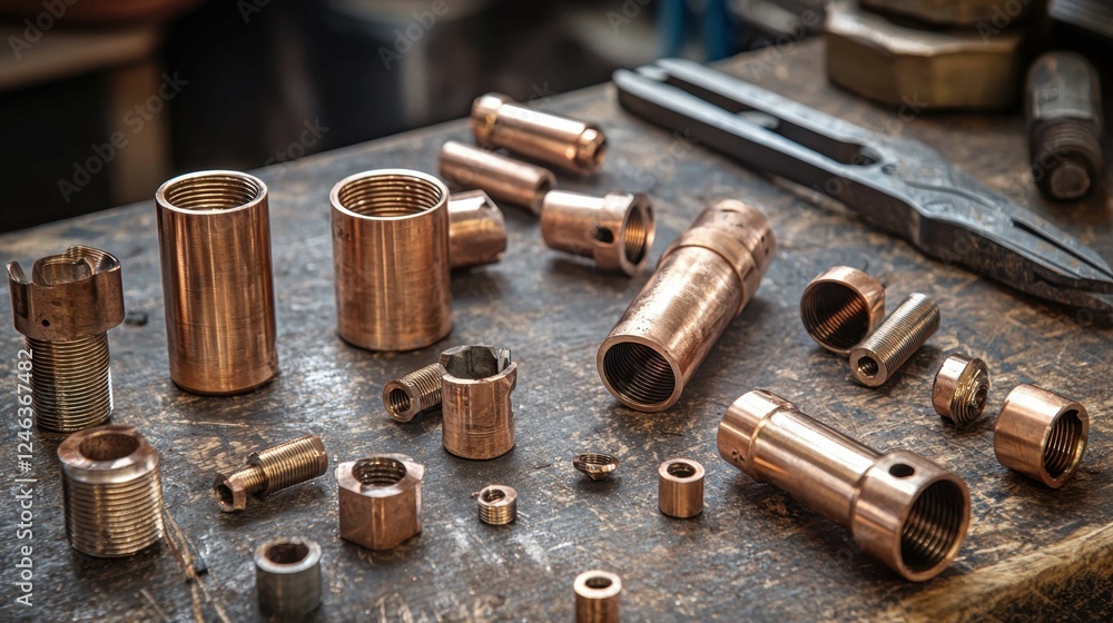 Collection of Various Copper Plumbing and Mechanical Components Collection of Various Copper Plumbing and Mechanical Components