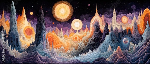 Stunning illustrations with intricate details and vibrant colors, depicting a fantastical world full of life. Perfect for fantasy book covers, art posters, or any project that needs to stand out.