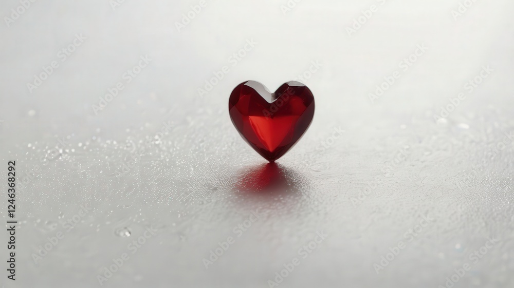 Fototapeta premium heart, love, valentine, shape, symbol, romance, red, day, isolated, valentines, celebration, holiday, romantic, passion, heart shape, decoration, candy, glass, wedding, 3d, sweet, gift, valentine's da