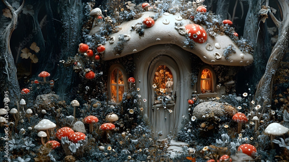 Fototapeta premium Stunning illustrations with intricate details and vibrant colors, depicting a fantastical world full of life. Perfect for fantasy book covers, art posters, or any project that needs to stand out.