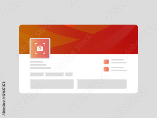 Abstract colorful LinkedIn profile page mockup for timeline cover