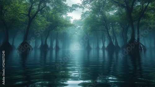Mystical Mangrove Forest: A Serene Aquatic Realm