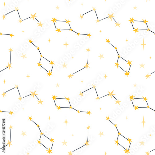 Seamless vector pattern with stars for background, wallpaper, printing, textile design, blanket pattern, decor etc. Star pattern in dulcet style.