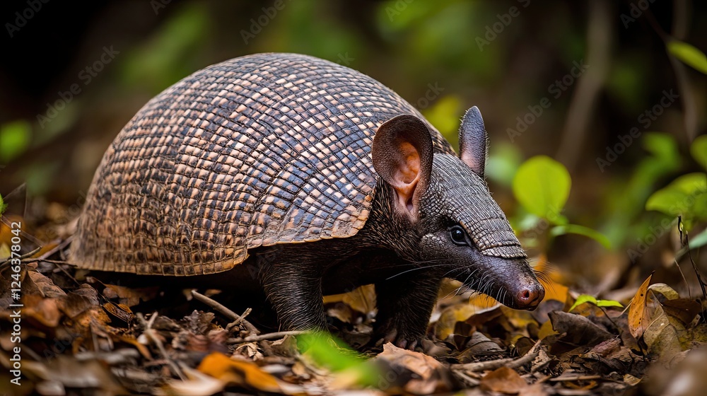 Obraz premium brown armadillo in the forest