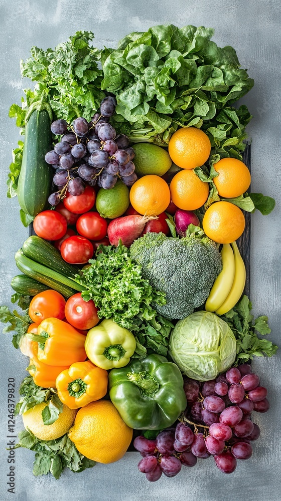 Vibrant Bounty of Fresh Fruits and Vegetables Vibrant Bounty of Fresh Fruits and Vegetables