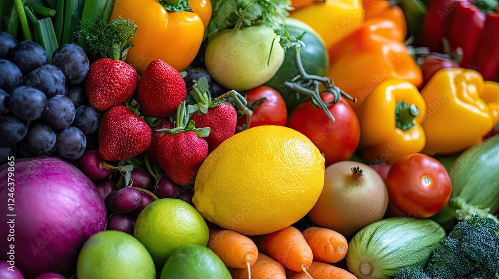 Vibrant Bounty of Fresh Fruits and Vegetables Vibrant Bounty of Fresh Fruits and Vegetables