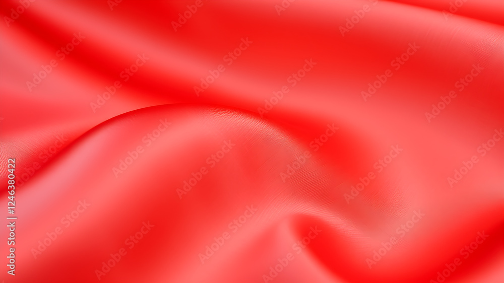 Obraz premium Texture of beautiful red silk fabric as background, closeup. Generative AI