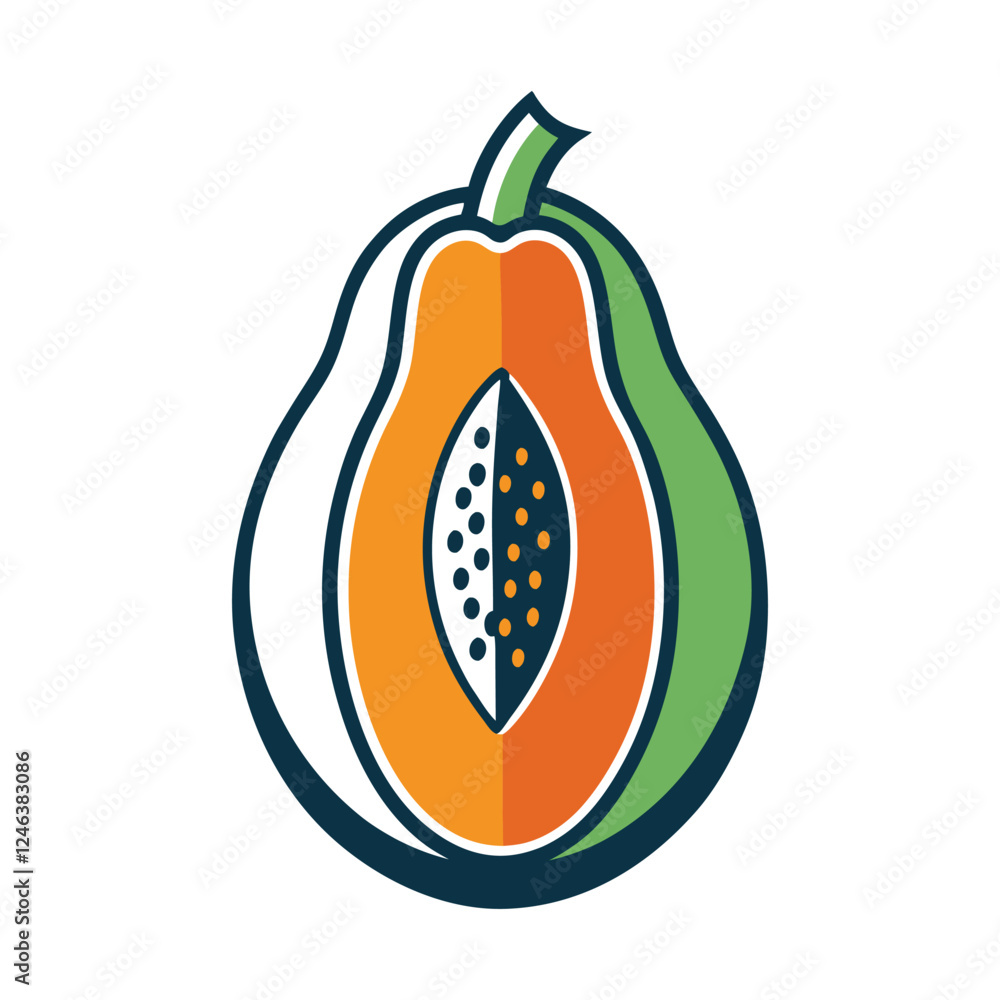 vector illustration of an orange pepper vector illustration of an orange pepper
