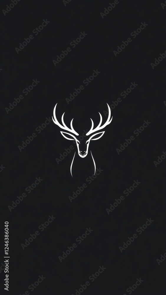 Deer or Rusa minimalist logo. Deer or Rusa minimalist logo.