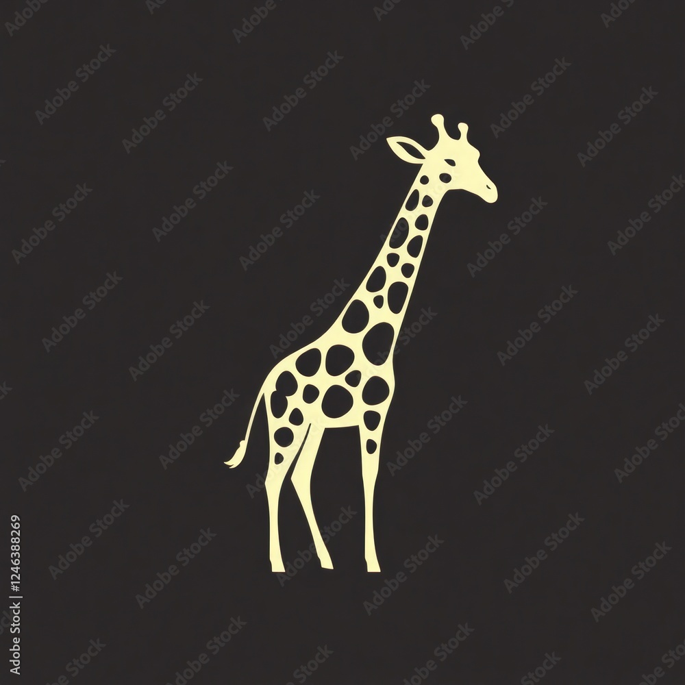 Fototapeta premium Giraffe or Jerapah minimalist logo.