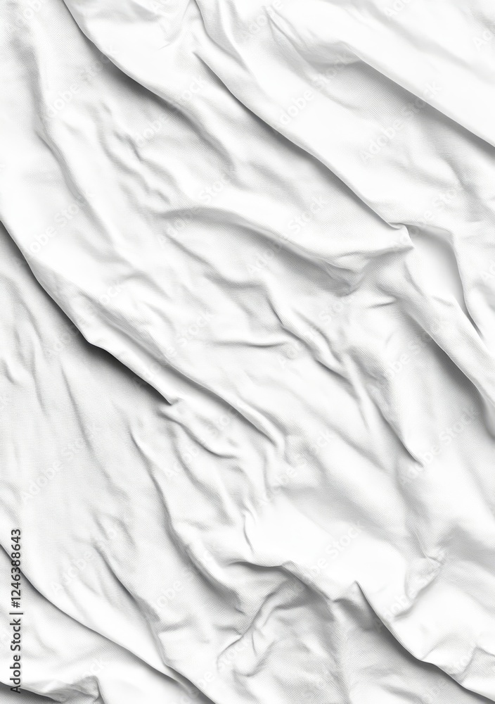 Obraz premium White crumpled fabric texture background design