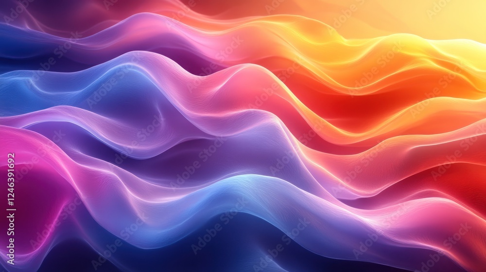 Obraz premium Abstract Colorful Waves: A Vibrant Symphony of Hues