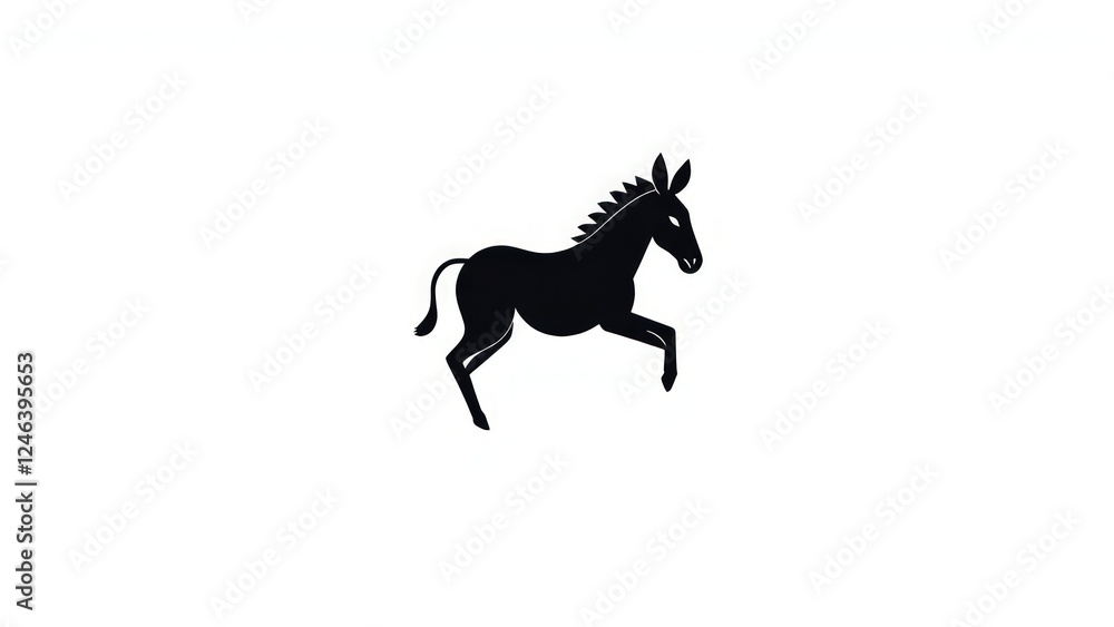Donkey or Keledai minimalist logo. Donkey or Keledai minimalist logo.