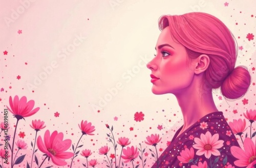 Background with space for text on the theme of International Women's Day