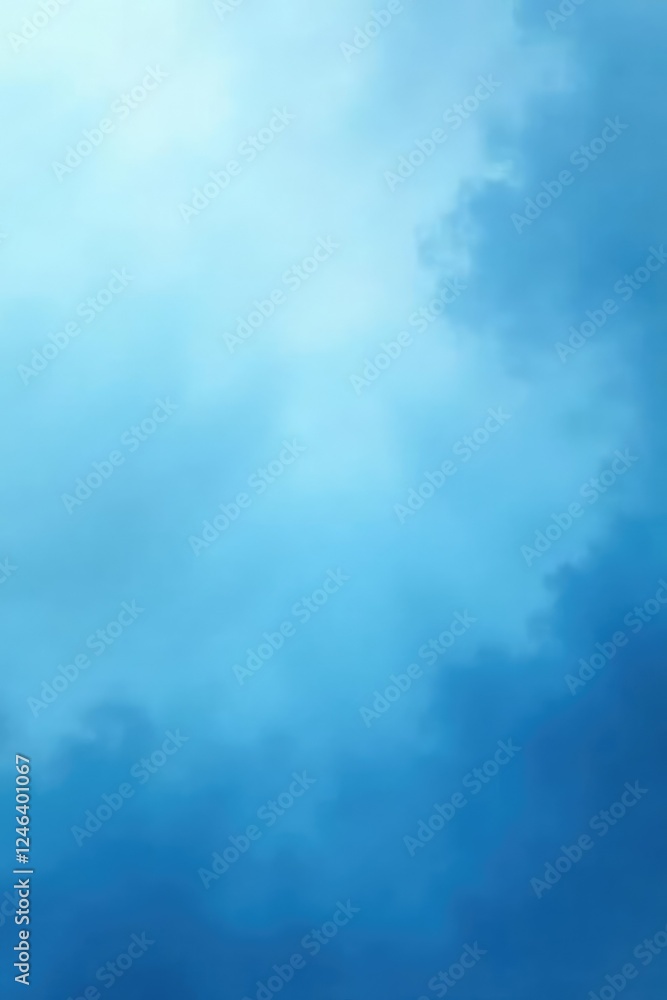 Obraz premium Soft blue mist background with subtle gradient, calming, blue, serene