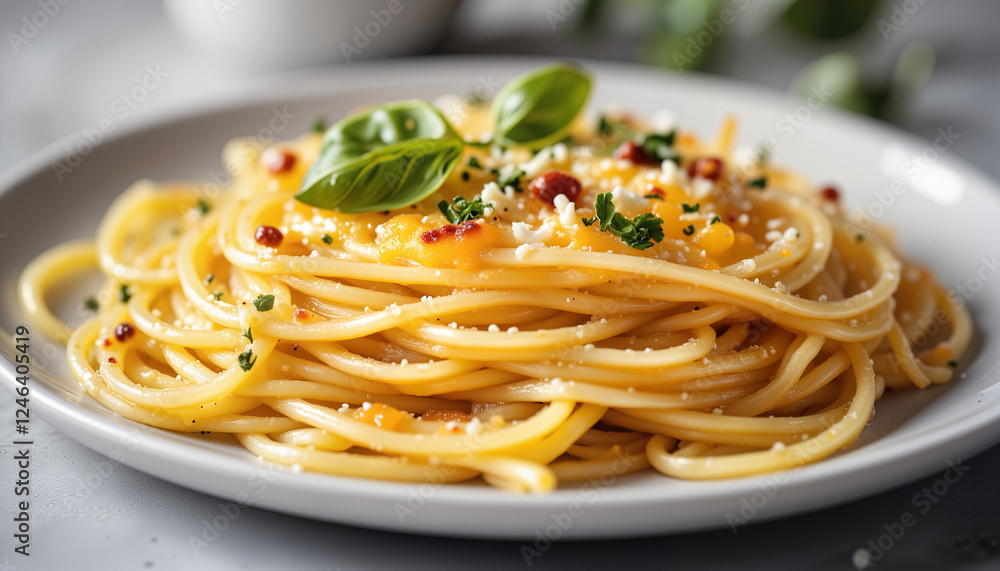 Delicious fluffy omelette topped with herbs and cheese, culinary delight Delicious fluffy omelette topped with herbs and cheese, culinary delight
