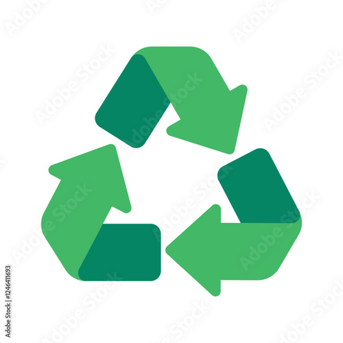 Recycle Sign Vector Illustration: Set of Packaging Symbols and Green Cycle Icons