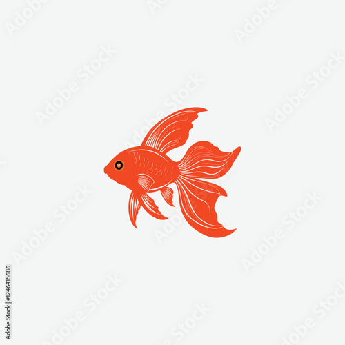 Download Goldfish Silhouette Vector in high-quality eps formats. Perfect for logos, designs, and creative projects. Get your goldfish vector now!