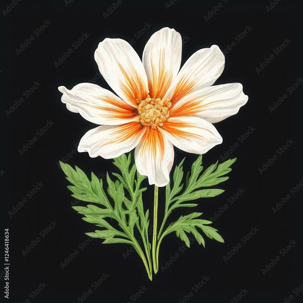 the AI Image Generator, Artistic Illustration of a Beautiful White Flower the AI Image Generator, Artistic Illustration of a Beautiful White Flower
