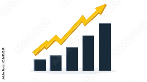 Free Download Abstract representation of company growth using digital bar charts and stock trends. - GFXLoad