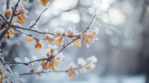 Hamamelis mollis, a flowering plant commonly known as Chinese witch hazel, is a member of the Hamamelidaceae botanical family. It boasts a distinctive blooming period photo