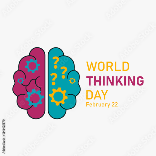 vector graphic of World Thinking Day good for national World Thinking Day celebration. flat design. flyer design.flat illustration.