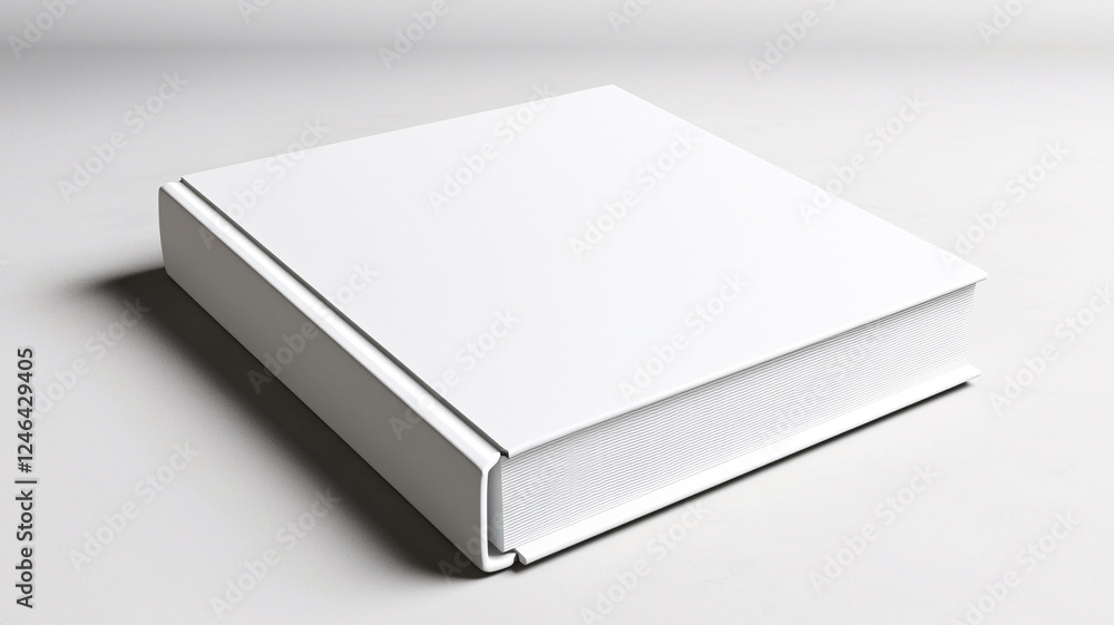 Hardcover book mockup against white background for art placement Hardcover book mockup against white background for art placement