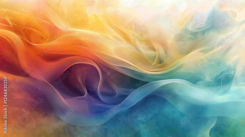 Abstract background with colorful smoke and vibrant fluid patterns in a variety of colors and shapes Abstract background with colorful smoke and vibrant fluid patterns in a variety of colors and shapes