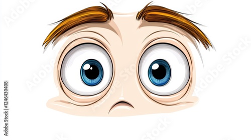 Wallpaper Mural Animated Character with Big Eyes and Surprised Expression Torontodigital.ca